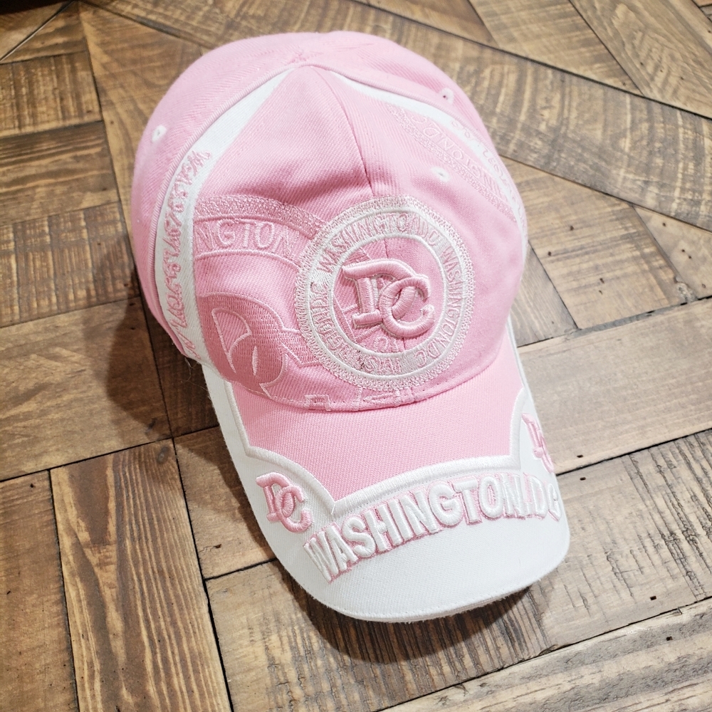 Pink Washington DC Embroidered Baseball Cap